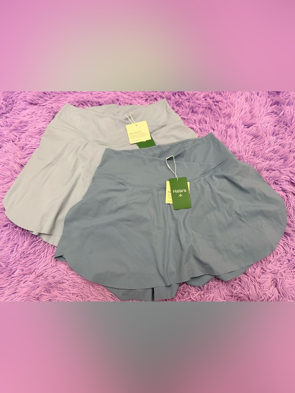 HALARA Two-Tone Sky & Pale Blue Skater Skirts Size Large